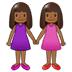 👭🏾 women holding hands: medium-dark skin tone display on Samsung